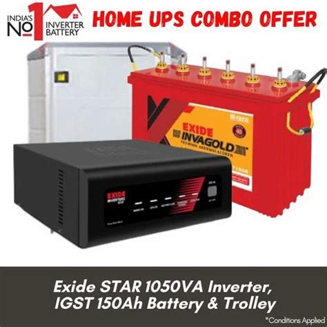 Tubular Battery EXIDE Star 1050VA Inverter IGST 150 Ah Battery