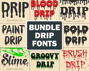 Drip Font Dripping Font Blood Dripping Font Honey Drip Font Dripping