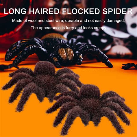 5pcs Realistic Scary Hairy Spider Halloween Spider Ornaments For