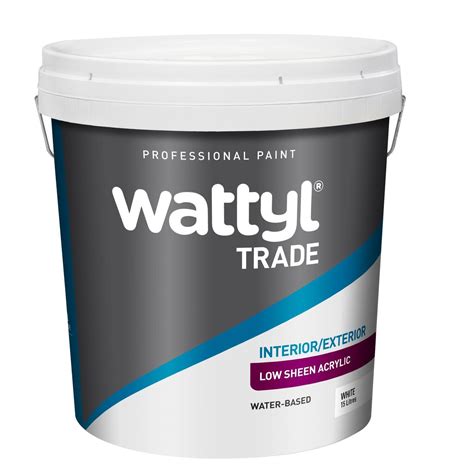 Wattyl Trade Interiorexterior Low Sheen 15 Litre White Mitre10