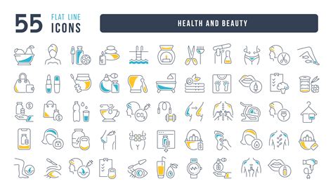 Set Of Linear Icons Of Health And Beauty 10560336 Vector Art At Vecteezy