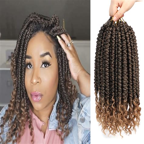 Buy Fayasu Senegalese Twist Crochet Braids Spring Twist Curly End Pre