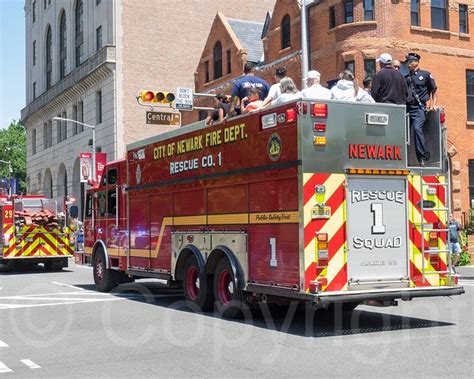 City Of Newark Rescue Squad No 1 E One Fire Truck New Jersey A