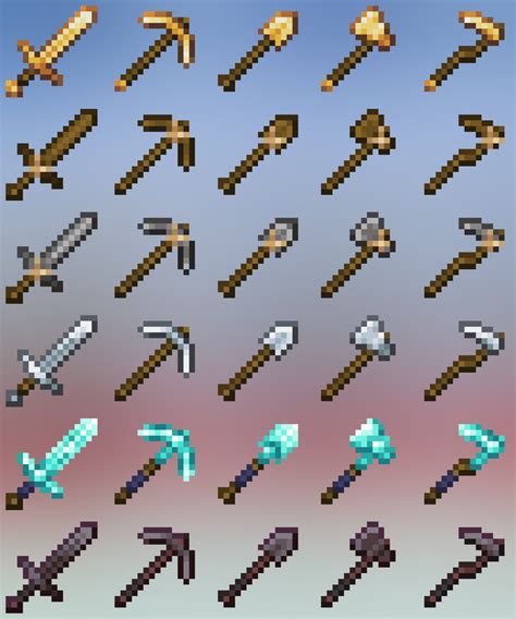 My Take On The Minecraft Tools Following Proper Pixel Art Rules Palettes While Also