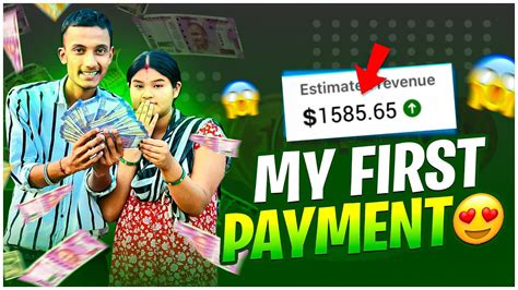 Days Dollar Earning My First Payment From Youtube My First