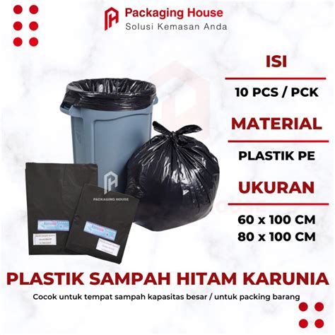 Jual Plastik Sampah 60x100 Isi 10 Lembar Plastik Sampah 80x100