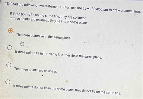 Solved Read The Following Two Statements Then Use The Law Of