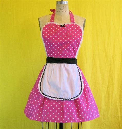 This Item Is Unavailable Etsy Pink Apron Retro Apron Pink Polka Dots