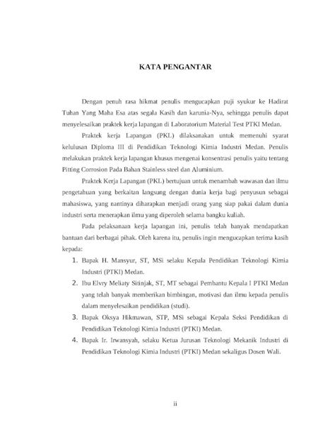 Docx Kata Pengantar Laporan Pkl Mbp Dokumen Tips