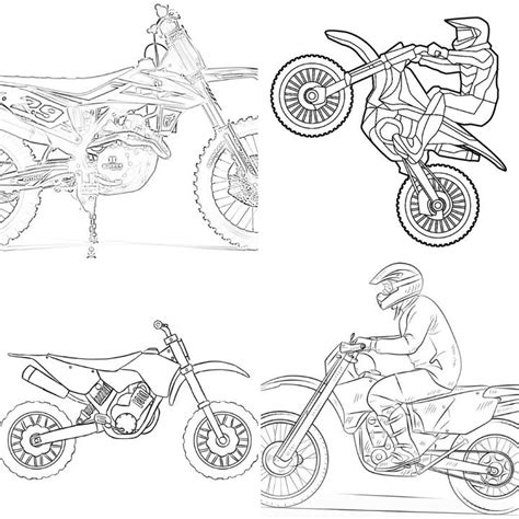 12 Free Dirt Bike Coloring Pages for Kids and Adults