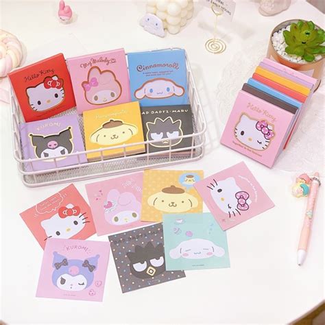 Jual Sticky Notes Isi Lembar Motif Sanrio Kuromi Melody Lucu Pembatas