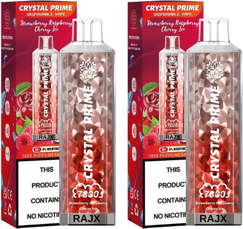 Crystal Prime 7000 Puffs Disposable Vape 2 Pack 3d Design Prefilled