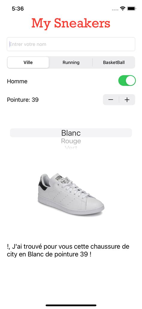 A Sneakers App That Changes With Preferences