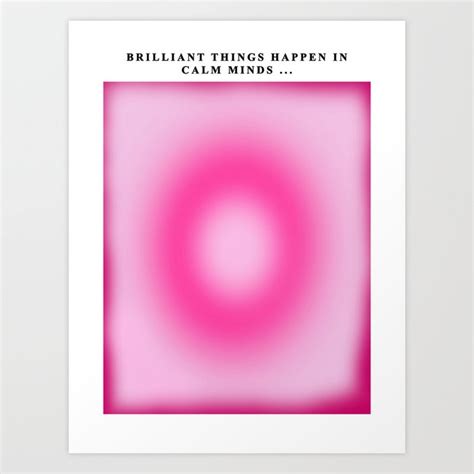 Spiritual Pink Aura Gradient Ombre Sombre Abstract Art Print by Ipsita ...