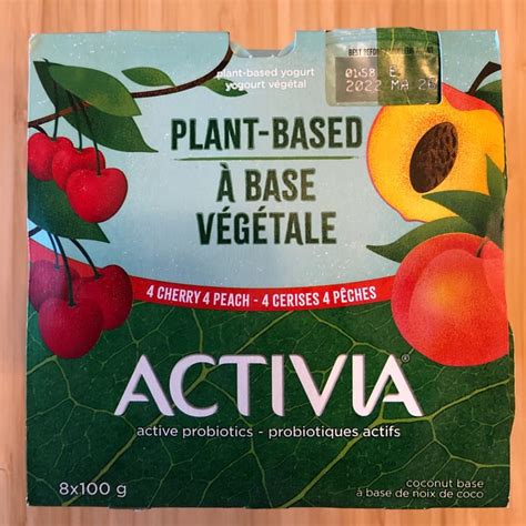 Activia Plant Based Probiotic Yogurt Cherry And Peach Review Abillion