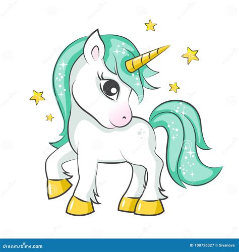 Pequeño unicornio lindo ilustración del vector Ilustración de lindo