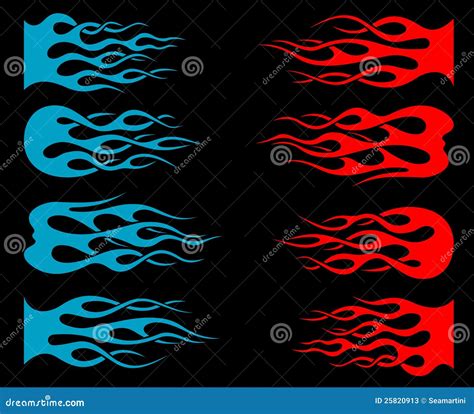 Tribal Flames Set Stock Vector Illustration Of Burning 25820913