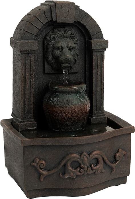 Amazon Pure Garden Lg Tabletop Water Fountain Classic Lion