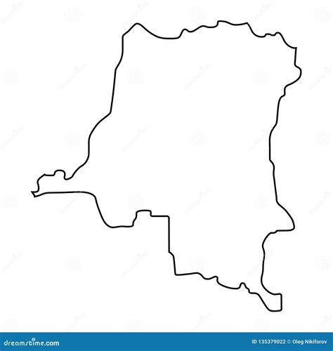 Congo Outline Map With Shadow Stock Photo | CartoonDealer.com #4172250