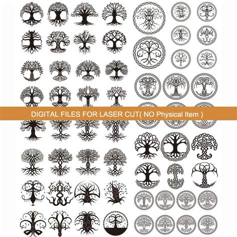 Tree Decor Design File D Cnc Laser Cut Files Dxf Cdr Svg Pdf Vector