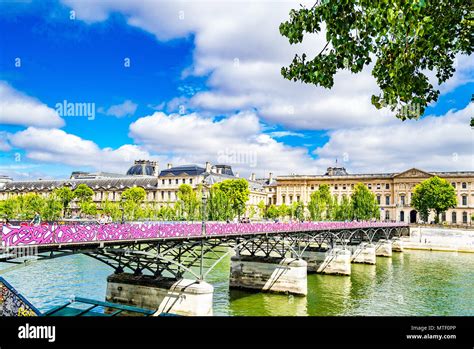 The Pont des Arts, also known as the Passerelle des Arts over the River ...