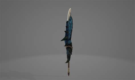 Stl File Monster Hunter Azure Rathalos Great Sword D Printing Idea