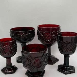 Avon Ruby Red Cape Cod Dishes Priced Individually Great Color