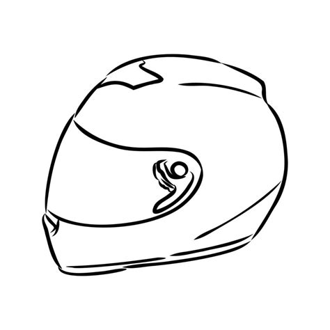 Motorcycle Helmet Vector Sketch 7309014 Vector Art At Vecteezy