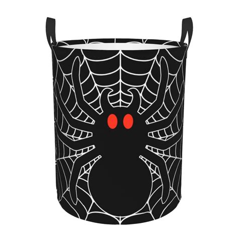 TEQUAN Waterproof Laundry Hampers Spooky Spider Webs Halloween Pattern