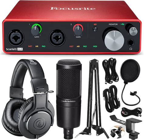 Focusrite Scarlett I X Usb Audio Midi Interface Rd Gen Bundle