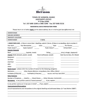 Fillable Online Residential Verification Form Docx Fax Email Print