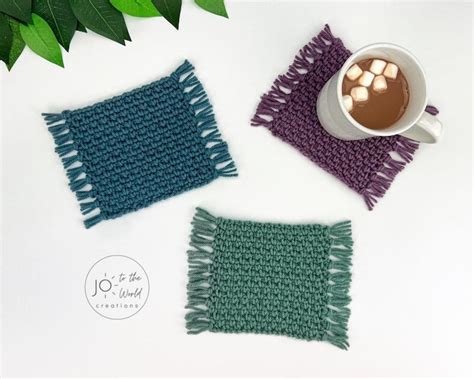 Easy Mug Rug Crochet Pattern Crochet Coaster Pattern Etsy