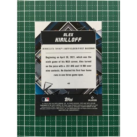 Topps Mlb Fire Alex Kirilloff Minnesota Twins Base