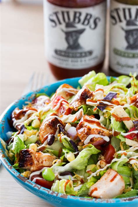 Grilled Bbq Chicken Salad The Chunky Chef