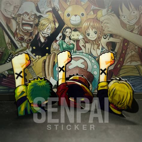 Jual One Piece Senpai Sticker Stiker Anime D Ter Murah Luffy Zoro