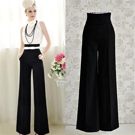 High Waist Flare Wide Leg Palazzo Pants Wide Leg Pants Pattern Pants