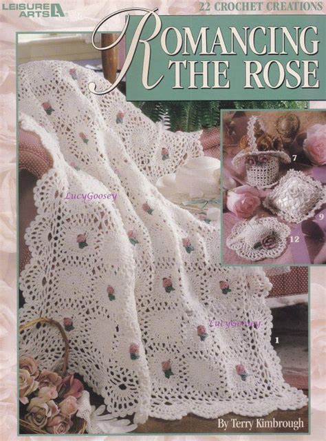 Romancing The Rose Leisure Arts Crochet Pattern Book 3036 Etsy Crochet Afghan Leisure Arts