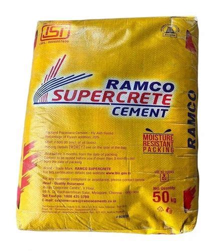 50kg Ramco Supercrete Cement At Rs 440bag Ramco Cement In Hyderabad