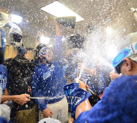 The Royals Celebrating The Clinching Of The American League