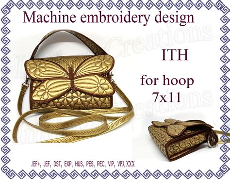 Bag Embroidery Design In The Hoop Bag Clutch Machine Etsy