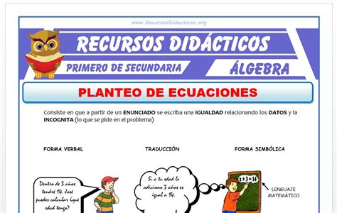 Planteo De Ecuaciones Ejercicios Para Primero De Secundaria