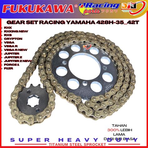 Jual Gear Set Racing Fukukawa Model Sss Rantai Gold Ymh Rx King Fizr