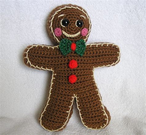 Pdf Crochet Pattern Gingerbread Boy English Only Etsy