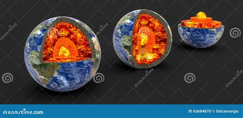 Earth core stock illustration. Illustration of astronomy - 63684870