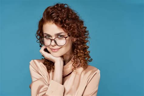 Young Beautiful Woman Wearing Glasses Stock Image Everypixel