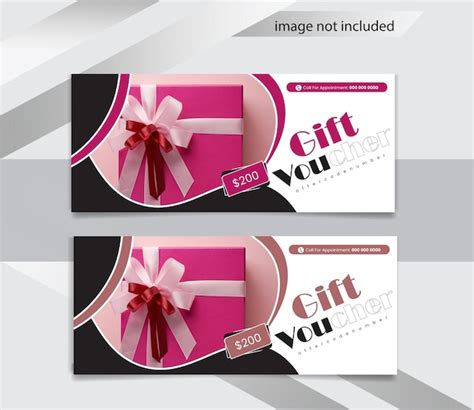 Premium Vector Realistic Gift Voucher Template With Clean And Modern