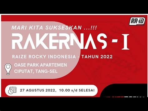 Video Rakernas I Komunitas Raize Rocky Indonesia Rr Id Agu