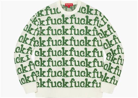 Supreme Fuck Sweater SS White Hype Clothinga