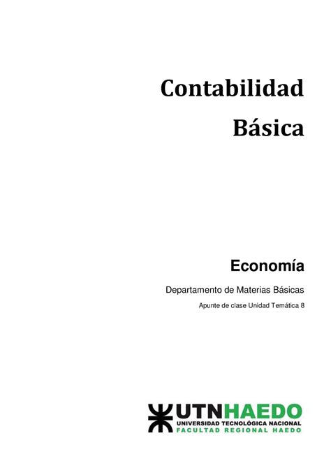 ECO UT8 0 Contabilidad básica 1 Contabilidad Bsica Economía