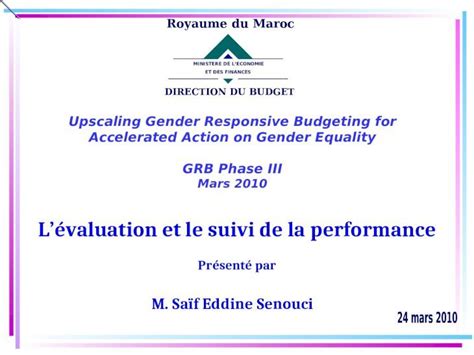 ministere de leconomie  des finances royaume du maroc